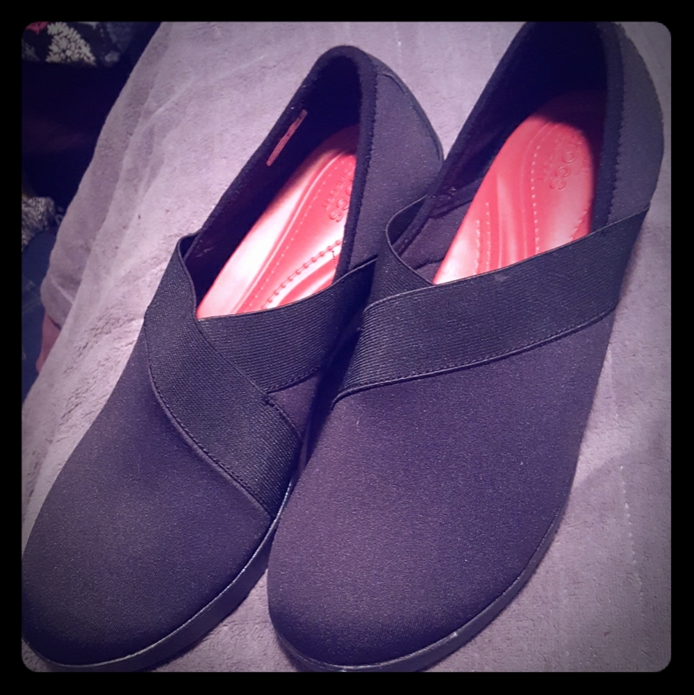 Crocs Wedge Slip-ons, brand new!